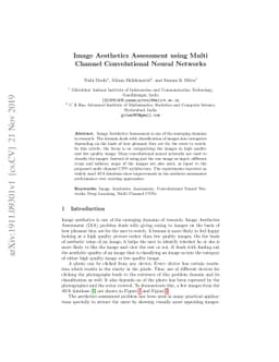 Image Aesthetics Assessment using Multi Channel Convolutional Neural
  Networks