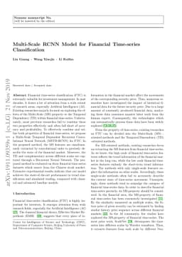 Multi-Scale RCNN Model for Financial Time-series Classification