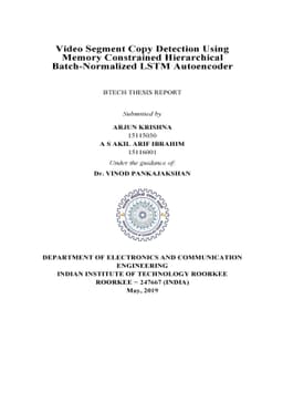 Video Segment Copy Detection Using Memory Constrained Hierarchical
  Batch-Normalized LSTM Autoencoder