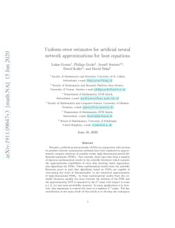 Uniform error estimates for artificial neural network approximations for
  heat equations