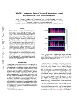 WildMix Dataset and Spectro-Temporal Transformer Model for Monoaural
  Audio Source Separation