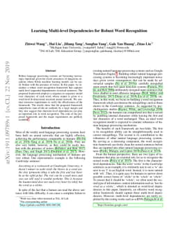 Learning Multi-level Dependencies for Robust Word Recognition