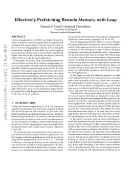Effectively Prefetching Remote Memory with Leap