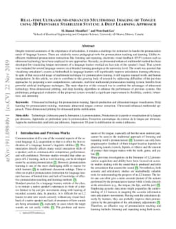Real-time Ultrasound-enhanced Multimodal Imaging of Tongue using 3D
  Printable Stabilizer System: A Deep Learning Approach