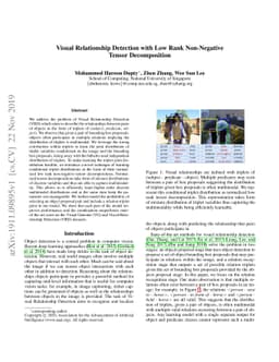 Visual Relationship Detection with Low Rank Non-Negative Tensor
  Decomposition