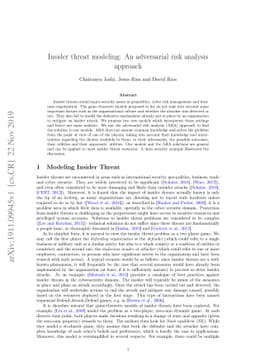 Insider threat modeling: An adversarial risk analysis approach