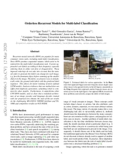 Orderless Recurrent Models for Multi-label Classification