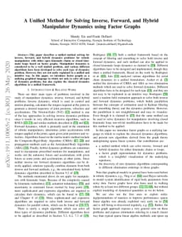 A Unified Method for Solving Inverse, Forward, and Hybrid Manipulator
  Dynamics using Factor Graphs
