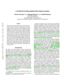 Cost-Based Goal Recognition Meets Deep Learning