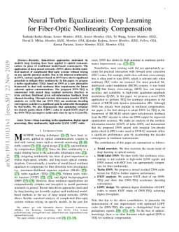 Neural Turbo Equalization: Deep Learning for Fiber-Optic Nonlinearity
  Compensation