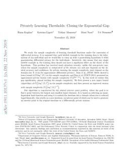 Privately Learning Thresholds: Closing the Exponential Gap