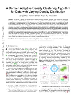 A Domain Adaptive Density Clustering Algorithm for Data with Varying
  Density Distribution