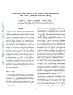 Iteratively-Refined Interactive 3D Medical Image Segmentation with
  Multi-Agent Reinforcement Learning