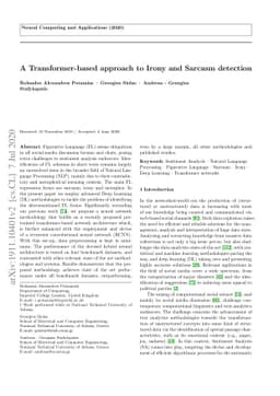 A Transformer-based approach to Irony and Sarcasm detection