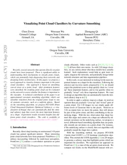 Visualizing Point Cloud Classifiers by Curvature Smoothing
