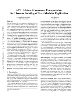 ACE: Abstract Consensus Encapsulation for Liveness Boosting of State
  Machine Replication