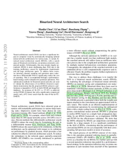 Binarized Neural Architecture Search