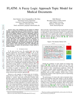 FLATM: A Fuzzy Logic Approach Topic Model for Medical Documents