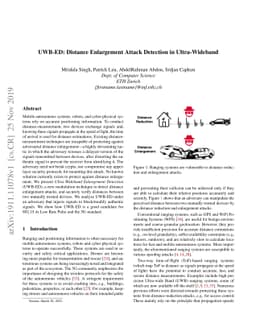 UWB-ED: Distance Enlargement Attack Detection in Ultra-Wideband