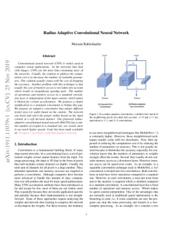 Radius Adaptive Convolutional Neural Network