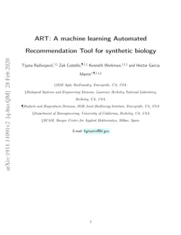 ART: A machine learning Automated Recommendation Tool for synthetic
  biology