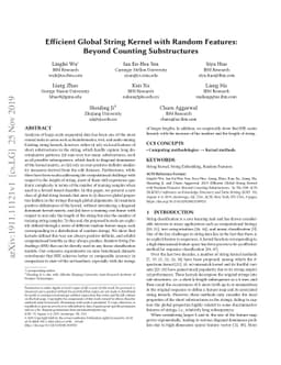 Efficient Global String Kernel with Random Features: Beyond Counting
  Substructures