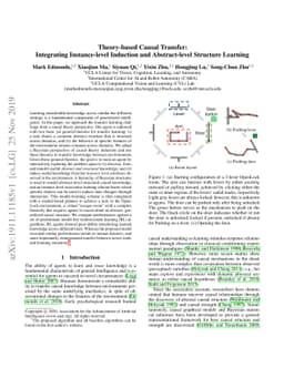 Theory-based Causal Transfer: Integrating Instance-level Induction and
  Abstract-level Structure Learning