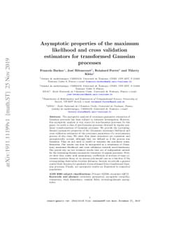 Asymptotic properties of the maximum likelihood and cross validation
  estimators for transformed Gaussian processes