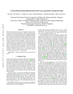 A two-step system for sound event localization and detection