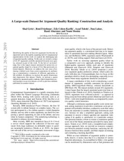A Large-scale Dataset for Argument Quality Ranking: Construction and
  Analysis