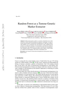 Random Forest as a Tumour Genetic Marker Extractor