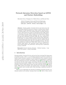 Network Intrusion Detection based on LSTM and Feature Embedding