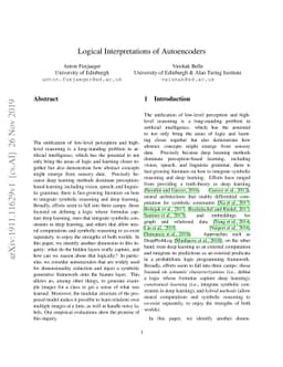 Logical Interpretations of Autoencoders