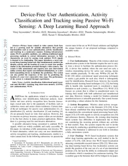 Device-Free User Authentication, Activity Classification and Tracking
  using Passive Wi-Fi Sensing: A Deep Learning Based Approach
