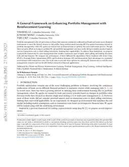 A General Framework on Enhancing Portfolio Management with Reinforcement
  Learning