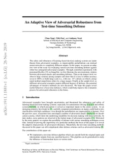 An Adaptive View of Adversarial Robustness from Test-time Smoothing
  Defense