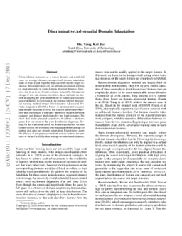 Discriminative Adversarial Domain Adaptation