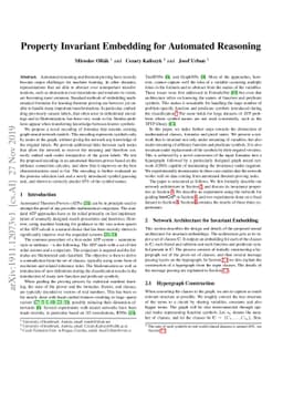Property Invariant Embedding for Automated Reasoning
