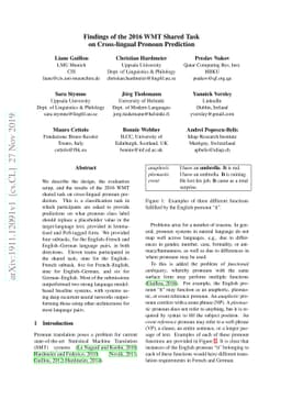 Findings of the 2016 WMT Shared Task on Cross-lingual Pronoun Prediction