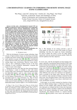 A Discriminative Learned CNN Embedding for Remote Sensing Image Scene
  Classification
