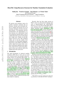 DiscoTK: Using Discourse Structure for Machine Translation Evaluation