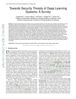 Towards Security Threats of Deep Learning Systems: A Survey