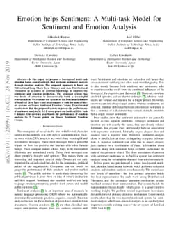 Emotion helps Sentiment: A Multi-task Model for Sentiment and Emotion
  Analysis