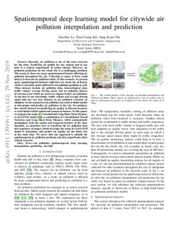 Spatiotemporal deep learning model for citywide air pollution
  interpolation and prediction