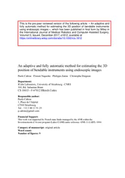 An adaptive and fully automatic method for estimating the 3D position of
  bendable instruments using endoscopic images