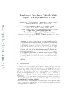 Randomized Decoding of Gabidulin Codes Beyond the Unique Decoding Radius