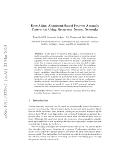 DeepAlign: Alignment-based Process Anomaly Correction using Recurrent
  Neural Networks
