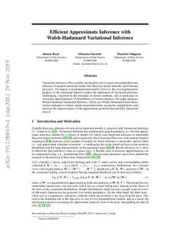 Efficient Approximate Inference with Walsh-Hadamard Variational
  Inference