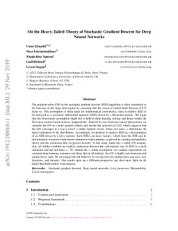 On the Heavy-Tailed Theory of Stochastic Gradient Descent for Deep
  Neural Networks