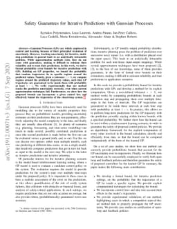 Safety Guarantees for Planning Based on Iterative Gaussian Processes